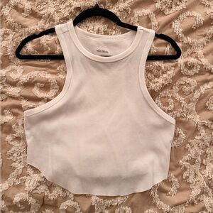 White Cropped Tank | Size Large